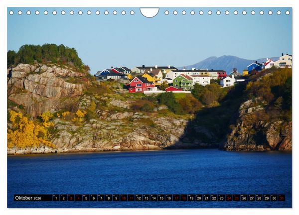 Produktbild: Bergen - Kirkenes - Bergen mit dem Postschiff (Wandkalender 2026 DIN A4 quer), CALVENDO Monatskalender