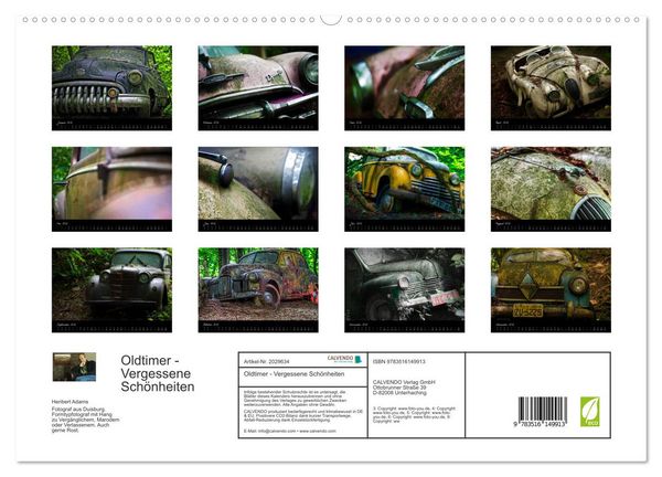 Produktbild: Oldtimer - Vergessene Sch&ouml;nheiten (hochwertiger Premium Wandkalender 2026 DIN A2 quer), Kunstdruck in Hochglanz