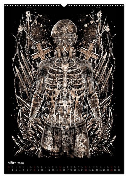 Produktbild: BLOODBOY/WAR ILLUSTRATION (hochwertiger Premium Wandkalender 2026 DIN A2 hoch), Kunstdruck in Hochglanz