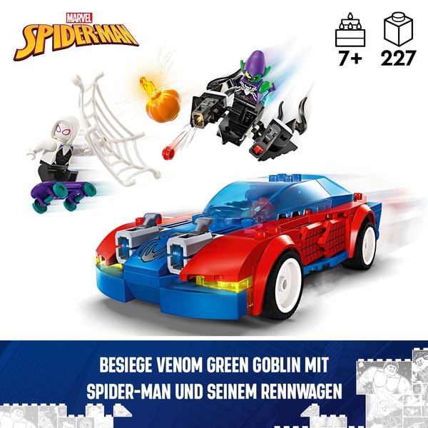 LEGO Marvel 76279 Spider-Mans Rennauto & Venom Green Goblin Spielzeug-Set