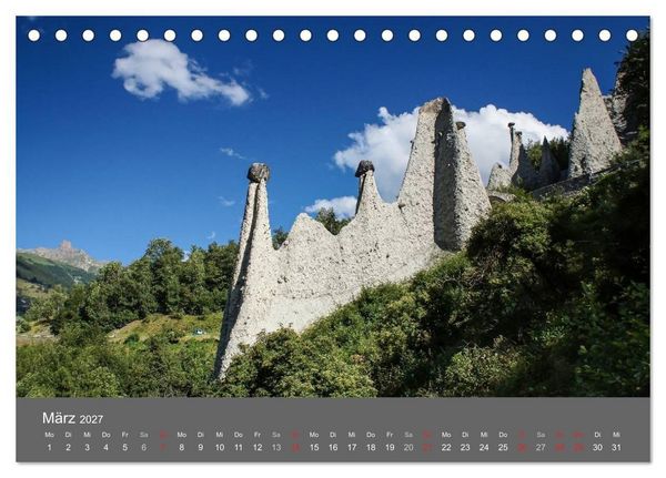 Produktbild: Wallis. Perle der Schweiz (Tischkalender 2027 DIN A5 quer), CALVENDO Monatskalender