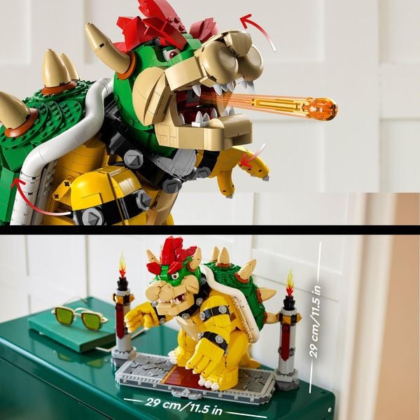 LEGO Super Mario 71411 Der mächtige Bowser, 3D-Modell-Bausatz zum Sammeln