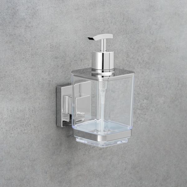 Produktbild: Vacuum-Loc&reg; Seifenspender Mod. Quadro Edelstahl, Befestigen ohne bohren
