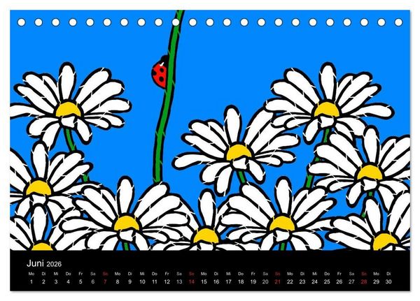 Produktbild: Humorvolle PopArt - Kunstkalender von Claudia Elsner (Tischkalender 2026 DIN A5 quer), CALVENDO Monatskalender