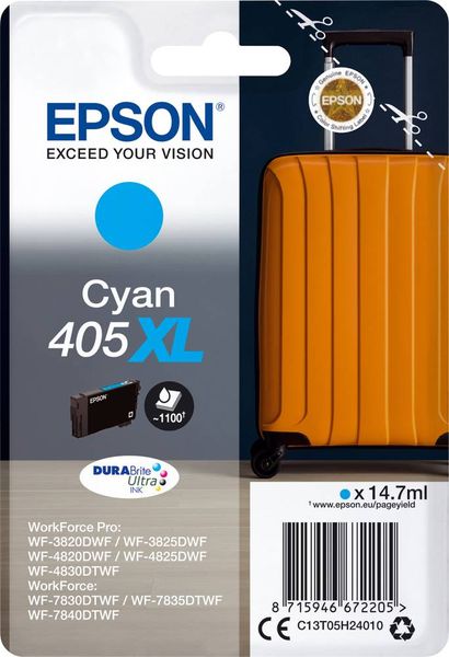 Epson Druckerpatrone T05H2, 405XL Original Cyan C13T05H24010