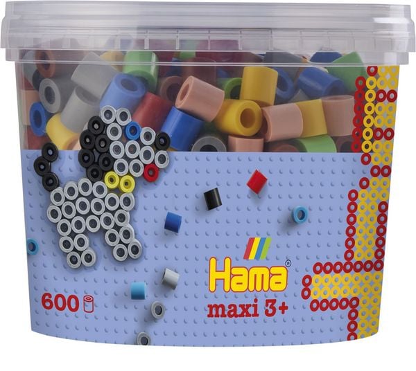 HAMA Dose mit Perlen 600 Stck, Volltonmix 2