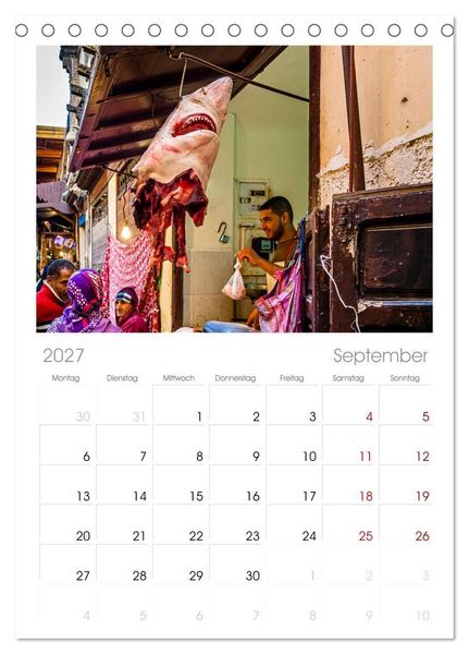 Produktbild: Tischplaner 2027 - F&egrave;s - Marokko wie im Mittelalter (A5 Tischkalender zum Aufstellen) CALVENDO
