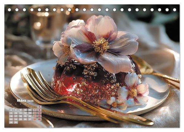 Produktbild: S&uuml;&szlig;e Verf&uuml;hrungen - Exquisite Desserts (Tischkalender 2026 DIN A5 quer), CALVENDO Monatskalender