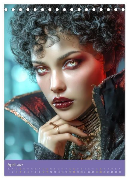 Produktbild: Sinnliche Vampirfrauen - Gef&auml;hrlich verf&uuml;hrerisch (Tischkalender 2027 DIN A5 hoch), CALVENDO Monatskalender