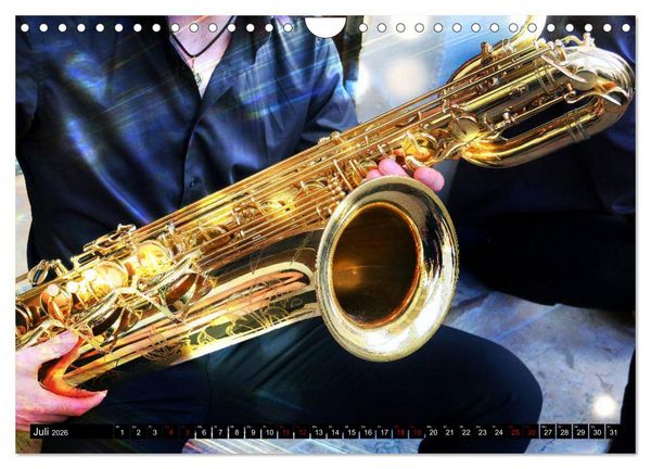 Produktbild: SAXOPHON - on stage (Wandkalender 2026 DIN A4 quer), CALVENDO Monatskalender