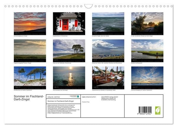 Produktbild: Sommer im Fischland-Dar&szlig;-Zingst (Wandkalender 2026 DIN A3 quer), CALVENDO Monatskalender
