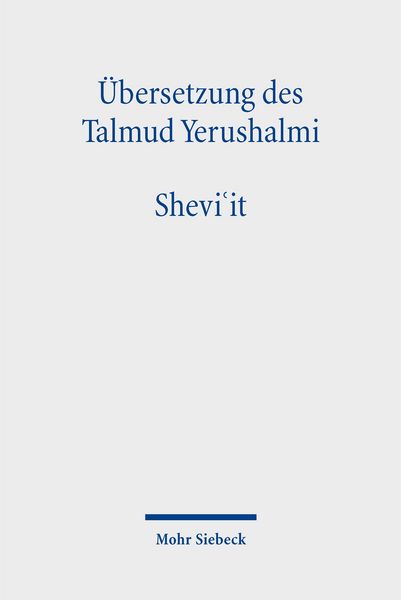 Produktbild: &Uuml;bersetzung des Talmud Yerushalmi