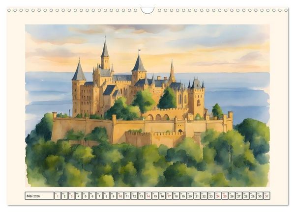 Produktbild: Deutsche Schl&ouml;sser und Burgen (Wandkalender 2026 DIN A3 quer), CALVENDO Monatskalender