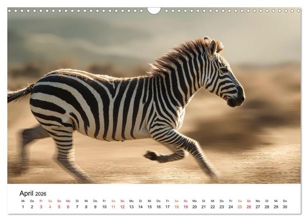 Produktbild: Zebras - Streifz&uuml;ge durch die Steppe (Wandkalender 2026 DIN A3 quer), CALVENDO Monatskalender