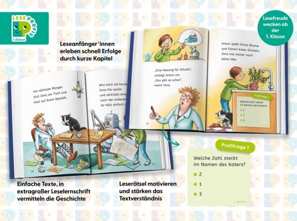 Produktbild: Leseprofis &ndash; Die total verr&uuml;ckte Schrumpf-Maschine, 1. Klasse