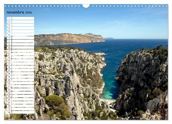 Produktbild: Les Calanques - Criques et fiords de Provence (Calendrier mural 2026 DIN A3 vertical), CALVENDO calendrier mensuel