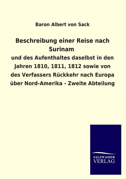 Produktbild: Beschreibung einer Reise nach Surinam