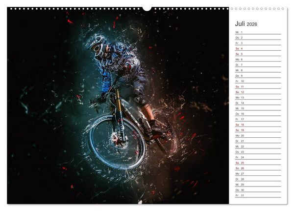 Produktbild: Downhill Explosion (hochwertiger Premium Wandkalender 2026 DIN A2 quer), Kunstdruck in Hochglanz