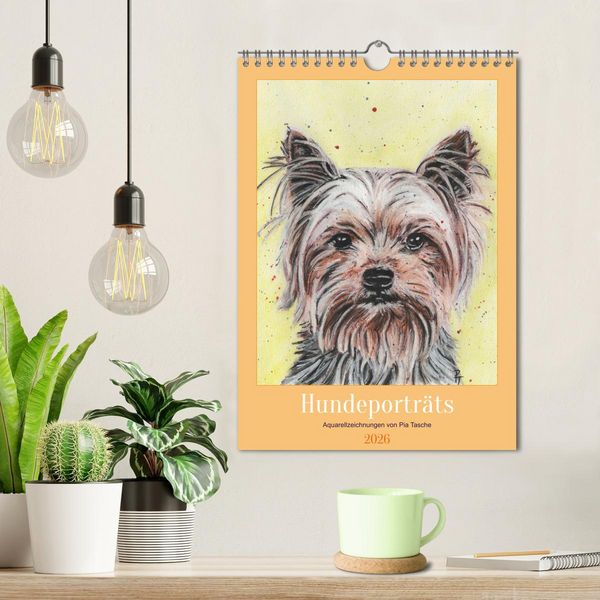 Produktbild: Hundeportr&auml;ts - Aquarellzeichnungen von Pia Tasche (Wandkalender 2026 DIN A4 hoch), CALVENDO Monatskalender