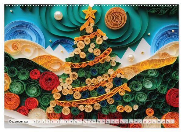 Produktbild: Zauberhafte Papierwelten - Meditation & Inspiration (Wandkalender 2026 DIN A2 quer), CALVENDO Monatskalender