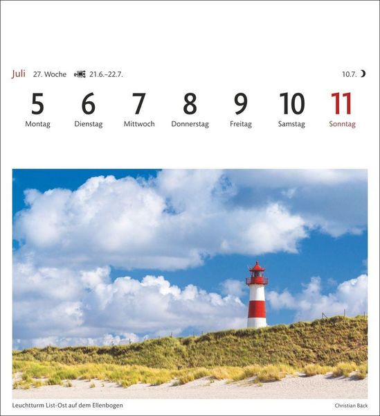 Produktbild: Sylt Sehnsuchtskalender 2027 - Wochenkalender mit 53 Postkarten