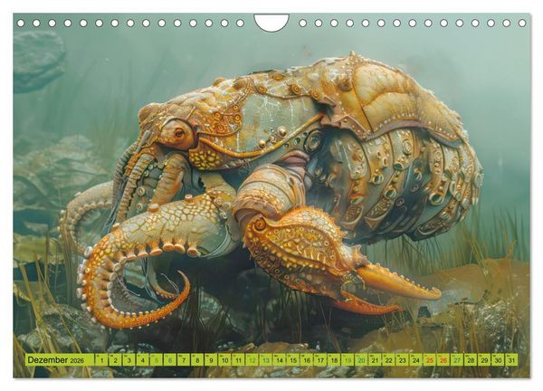 Produktbild: Fantastische Unterwasserkreaturen - Hybridtiere (Wandkalender 2026 DIN A4 quer), CALVENDO Monatskalender