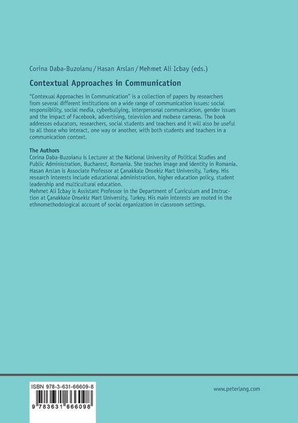 Produktbild: Contextual Approaches in Communication