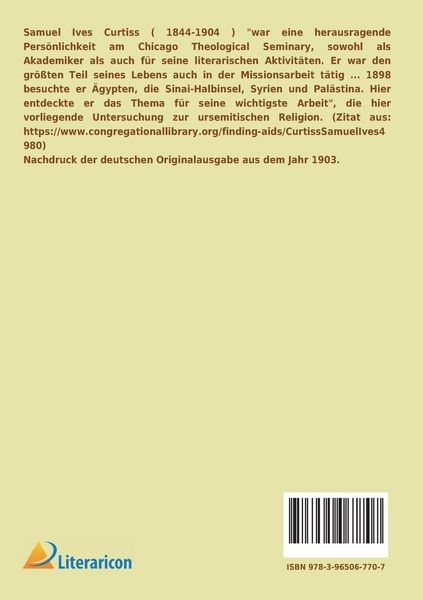 Produktbild: Ursemitische Religion im Volksleben des heutigen Orients