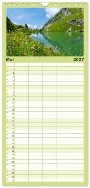 Produktbild: Familienplaner 2027 - Oberstdorf - Bergparadies in den Alpen mit 5 Spalten (Wandkalender, 21 x 45 cm) CALVENDO