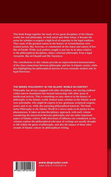 Produktbild: Philosophy and Jurisprudence in the Islamic World