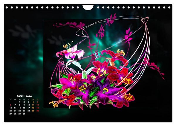 Produktbild: Images d'art Ikebana (Calendrier mural 2026 DIN A4 vertical), CALVENDO calendrier mensuel