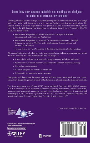 Produktbild: Advanced Ceramic Coatings and Materials for Extreme Environments II, Volume 33, Issue 3