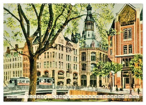 Produktbild: Amsterdam um 1900 (hochwertiger Premium Wandkalender 2026 DIN A2 quer), Kunstdruck in Hochglanz