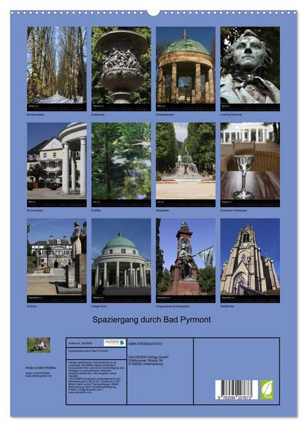 Produktbild: Spaziergang durch Bad Pyrmont (hochwertiger Premium Wandkalender 2027 DIN A2 hoch), Kunstdruck in Hochglanz