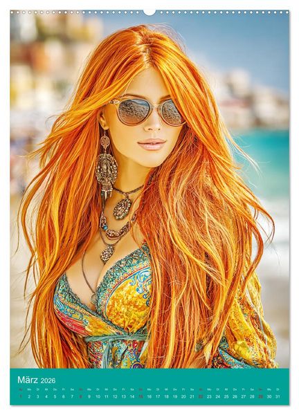Produktbild: Boho-Girls. Romantische Freigeister im Sommer (hochwertiger Premium Wandkalender 2026 DIN A2 hoch), Kunstdruck in Hochglanz