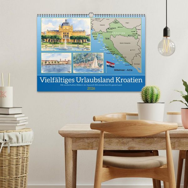 Produktbild: Vielf&auml;ltiges Urlaubsland Kroatien (Wandkalender 2026 DIN A3 quer), CALVENDO Monatskalender