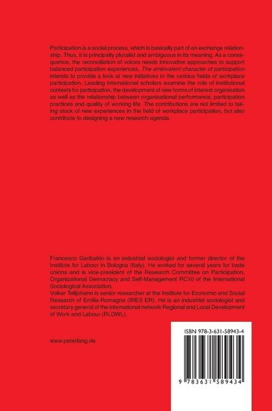 Produktbild: The Ambivalent Character of Participation