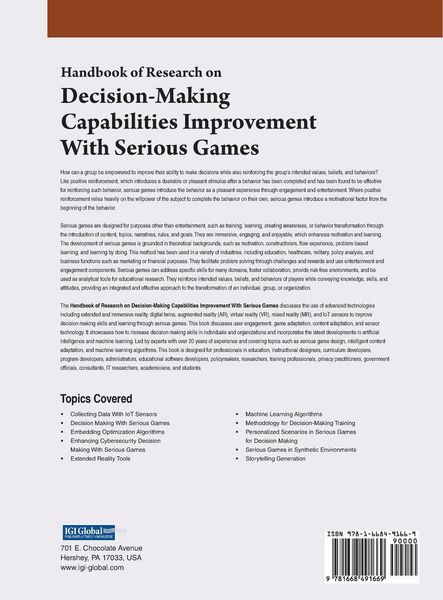 Produktbild: Handbook of Research on Decision-Making Capabilities Improvement With Serious Games