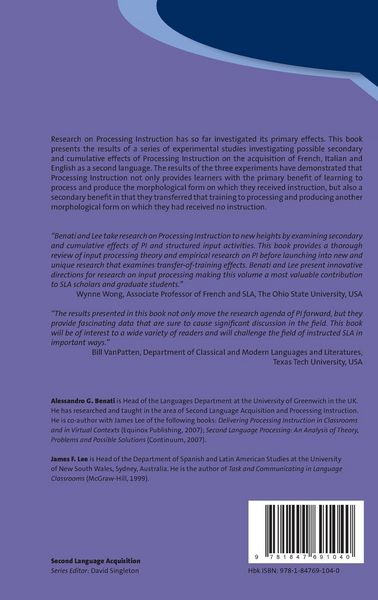 Produktbild: Grammar Acquisition and Processing Instruction
