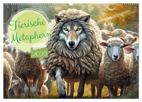 Tierische Metaphern (Wandkalender 2025 DIN A2 quer), CALVENDO Monatskalender