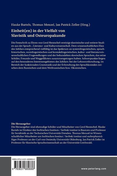 Produktbild: Einheit(en) in der Vielfalt von Slavistik und Osteuropakunde