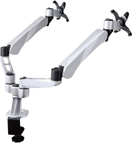 Produktbild: SpeaKa Professional SP-3947568 Flex Monitor-Tischhalterung 2 Display(s) 25,4cm (10\") - 68,6cm (27\") Schwarz, Silbe