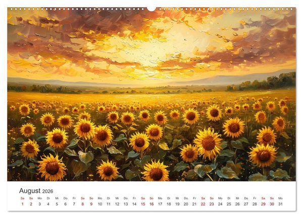Produktbild: KI-Landschaften - Malerisch durch das Jahr (hochwertiger Premium Wandkalender 2026 DIN A2 quer), Kunstdruck in Hochglanz