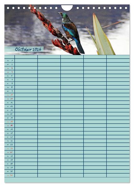 Produktbild: Tierischer Familienplaner (Wandkalender 2026 DIN A4 hoch), CALVENDO Monatskalender