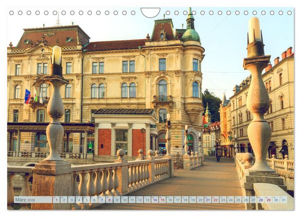 Produktbild: Ljubljana - Sloweniens wundersch&ouml;ne Hauptstadt (Wandkalender 2026 DIN A4 quer), CALVENDO Monatskalender