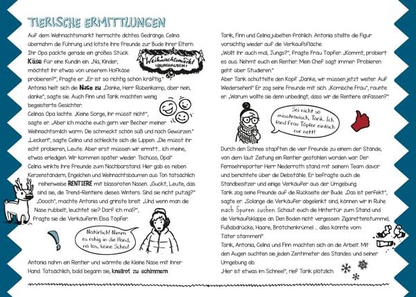 Produktbild: Die Bloggerbande - R&auml;tsel auf dem Weihnachtsmarkt: Adventskalenderbuch