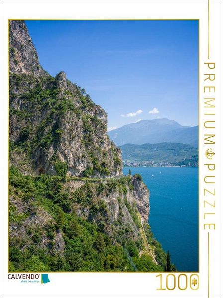 Produktbild: CALVENDO Puzzle Blick auf die Ponalestra&szlig;e und Riva del Garda | 1000 Teile Lege-Gr&ouml;&szlig;e 64x48cm Foto-Puzzle f&uuml;r gl&uuml;ckliche Stunden