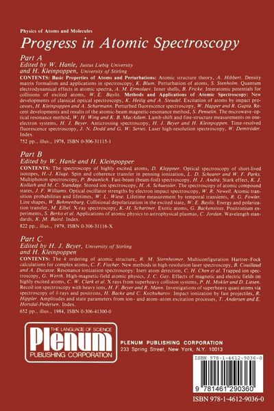 Produktbild: Progress in Atomic Spectroscopy