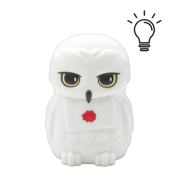 Produktbild: Hedwig 3D Design wei&szlig; glatt beleuchtetes Taschen-Nachtlicht