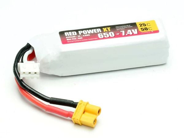 Red Power Modellbau-Akkupack (LiPo) 7.4V 650 mAh 25 C Softcase XT30